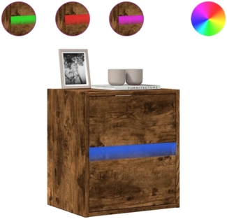 vidaXL TV-Wandschrank mit LED-Beleuchtung Räuchereiche 41x31x45 cm 852279