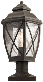 Außenleuchte, Sockelleuchte, H 49,7 cm, Bronze