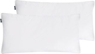 Kopfkissen 2er Set Entenfedern Entendaunen niedrig 40x80 cm VIHREN