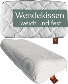 Traumreiter Gelschaumkopfkissen Orthopädisches Nackenstützkissen Schlafkissen weich / fest WendeKissen, Füllung: Memory Foam & Komfortschaum, 2 SeitenWendekissen, Rückenschläfer, Seitenschläfer, Herstellung Deutschland & Polen Versand direkt ab Werk