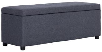 vidaXL Bank mit Staufach 116 cm Dunkelgrau Polyester 281318