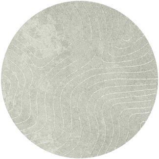 vidaXL Bereichsteppiche Rund PALMERAS Grün Ø 120 CM Polyester 42022658