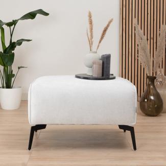 Bronx71 Stoff Hocker Vegas rechteckig off white