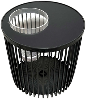 COOTAB Cooler Table COPENHAGEN Beistelltisch mit Acryl-Weinkühler