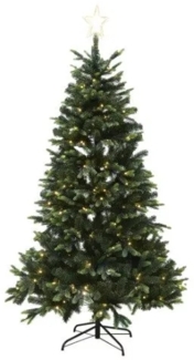 Künstlicher Weihnachtsbaum PE/PVC LIFA Klasse A+ 150x106 cm mit LED und Stern NORDIC WINTER (780-233)