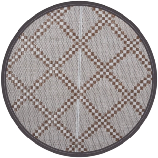 vidaXL Outdoor-Teppich ARAKIL Braun Ø200 cm PP 368480