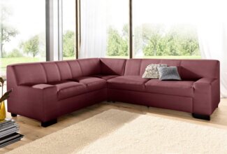 DOMO collection Ecksofa Norma, moderne Armlehnen, zeitlos und elegant, L-Form, wahlweise mit Bettfunktion