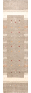 Morgenland Gabbeh Teppich - Loribaft Softy - Aurora Flair - läufer - 300x80 - Grau
