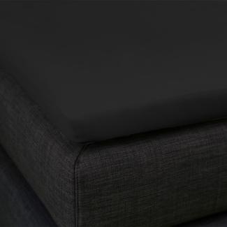 Formesse Split-Topper Spannbetttuch La Piccola Duo 1|140x210 - 220 cm| schwarz