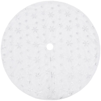 vidaXL Luxus-Weihnachtsbaumrock Weiß 150 cm Kunstfell 330274