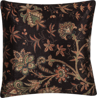 Dekokissen KARUR 45 x 45 cm Blumenmuster Braun