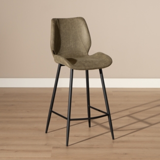 Bronx71 Barhocker Leder Barrel olivgrün 69 cm