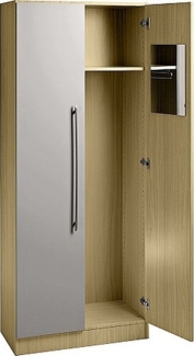 Garderobenschrank 5 Ordnerhöhen, CE Ahorn / Silber