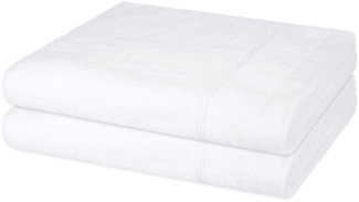 Ross Rubin 2 tlg. Frottier-Set - 2 X Duschtuch (70 X 140cm) - 480 - Weiß