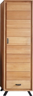 Dielenschrank BERN 1-türig rechts Wildeiche Massivholz geölt