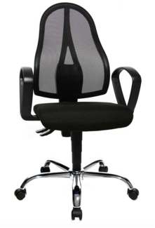 Drehstuhl Oslo / Open Point P Somo, Kunststoff, Metall, Stoff, Schwarz, 48 x 111 x 48 cm