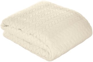 Wohndecke Kuscheldecke Decke MICROFASER Sofadecke Tagesdecke CINDY 220x200 beige
