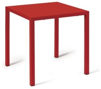 Kleiner Beistelltisch Quatris 60x60x75 cm rot