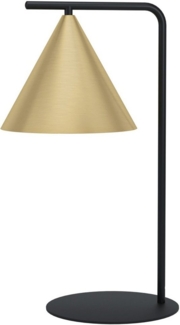 Eglo 99593 Tischleuchte NARICES schwarz messing-gebürstet, gold L:29,5 B:22 H:50cm mit Kabelschalter