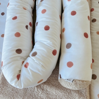 LittleANTunique Nestchenschlange Wickeltischumrandung Fröhliche Punkte