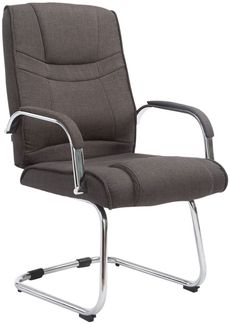 CLP Besucherstuhl Attila Stoff mit Metallgestell,dunkelgrau