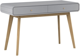 Schreibtisch >Janne< 2 Schubladen, in Grau - 120x79x50cm (BxHxT)