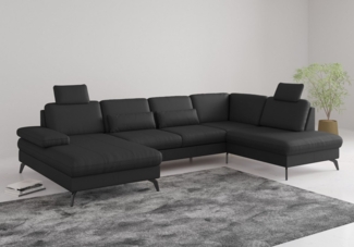 sit&more Wohnlandschaft Morris U-Form, inkl. Sitztiefenverstellung, wahlweise mit Armteilverstellung, Bettfunktion & Bettkasten