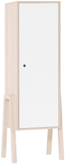 CaliCosy Schrank, mit 1 Tür und 3 innere Regale - SPOT - Holzdekor Akazie und Weiß