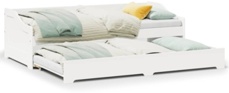 vidaXL Tagesbett Ausziehbar ohne Matratze IRUN Weiß 90x200cm 42000162