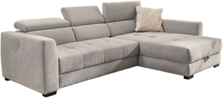 Ecksofa Selina / San Marino , Polyester, Stoff , Grau , 306 x 104 x 200 cm