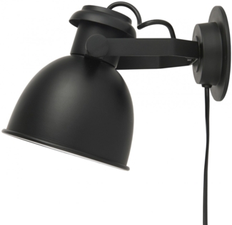 Ib Laursen - Wandlampe Wandleuchte Wandspot Lampe D 15cm Metall Schwarz 2850-24