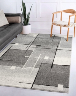 the carpet Teppich Pearl, rechteckig, Höhe: 11 mm, moderner dichter Wohnzimmer Teppich Konturenschnitt