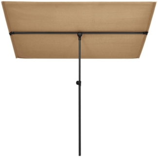 vidaXL Sonnenschirm mit Aluminium-Mast, 180x130 cm, Taupe