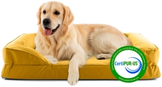 Lumaland Hundebett In-& Outdoor L 110x75x18cm senfgelb vakuumiert