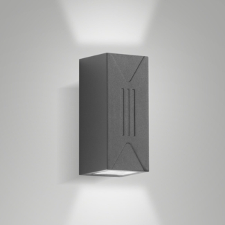 Fabas Luce 6561-22-794 LED Wandleuchte Luly dunkelgrau IP65 Abstrahlwinkel groß