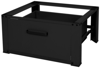 ML-DESIGN Waschmaschinenuntergestell Waschmaschinenzubehör Untergestell Unterbausockel Podest für Trockner, Waschmaschinen Unterbauschublade 63x54x32cm Stahl schwarz