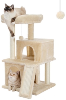 PAWZ Road Kratzbaum Katzenbaum Katzenmöbel mit Sisal-Seil Plüsch Liege Spielhaus Höhlen, großes Top Bett