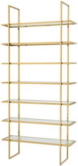 Casa Padrino Luxus Regalschrank Gold 120,5 x 40 x H. 253 cm - Luxus Möbel