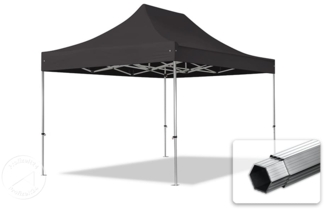 3x4,5 m Faltpavillon PROFESSIONAL Alu 40mm, schwarz