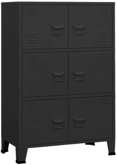 vidaXL Lagerschrank Industrial Schwarz 75x40x115 cm Metall 339628