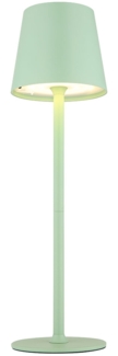 LED Tischlampe, blassgrün, Touchdimmer, Akku, IP44, H 36 cm