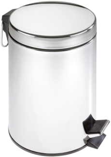 Badezimmerkorb silber mit Pedal, 5 l, WENKO