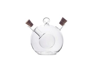 Intirilife Ölspender, (1-tlg), 2-in-1 Essig- und Ölspender Ölflasche aus Glas