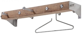 Design Wandgarderobe KLOS 2 Edelstahl Eiche