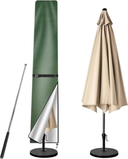 Coonoor Sonnenschirm-Schutzhülle Sonnenschirmhülle Abdeckhauben mit Stab für Sonnenschirm 1 bis 2 M, Reißfest, Wasserdicht, Staubdicht, UV-beständig, 170x25/35cm