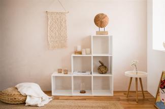 Regal >Unna< in Weiß - 105x105x33cm (BxHxT)