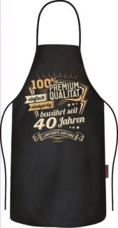 RAHMENLOS® Grillschürze als Geschenk zum 40. Geburtstag - bewährt seit 40 Jahren