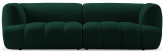 Micadoni Modulares Sofa Harry 3-Sitzer Samtstoff Flaschengrün