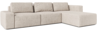 AX LIVING Couch XXL L Form Arkleton Ecksofa Groß Beige 360cm Komfort R