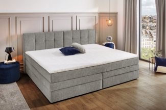 Jockenhöfer Gruppe Boxspringbett Casa Grande in der Breite 240cm, Familienbett mit riesigem Bettkasten, 7-Zonen-TTFK-Matratze, KS-Topper, verschiedene Härtegrade wählbar